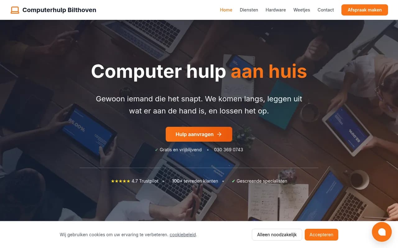 Screenshot Computerhulp Bilthoven